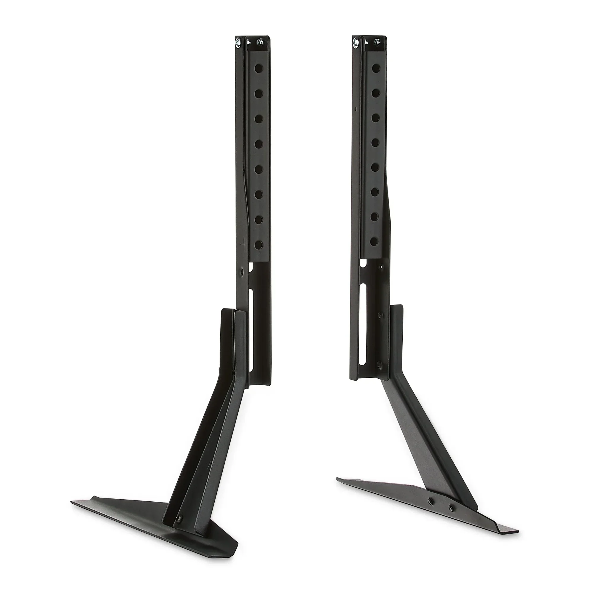 37インチから70インチまでのテレビ用卓上テレビスタンド、最大110ポンドまで対応、ブラック-卓上用金属脚