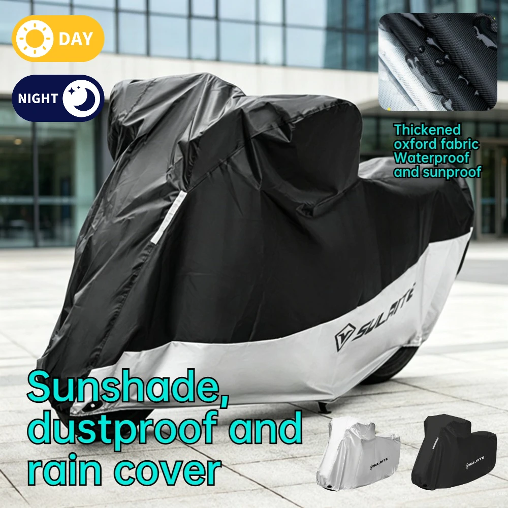 Motorcycle Protective Cover Outdoor Waterproof Sunscreen Dustproof UV resistant Thick Oxford Cloth Motorcycle Cover