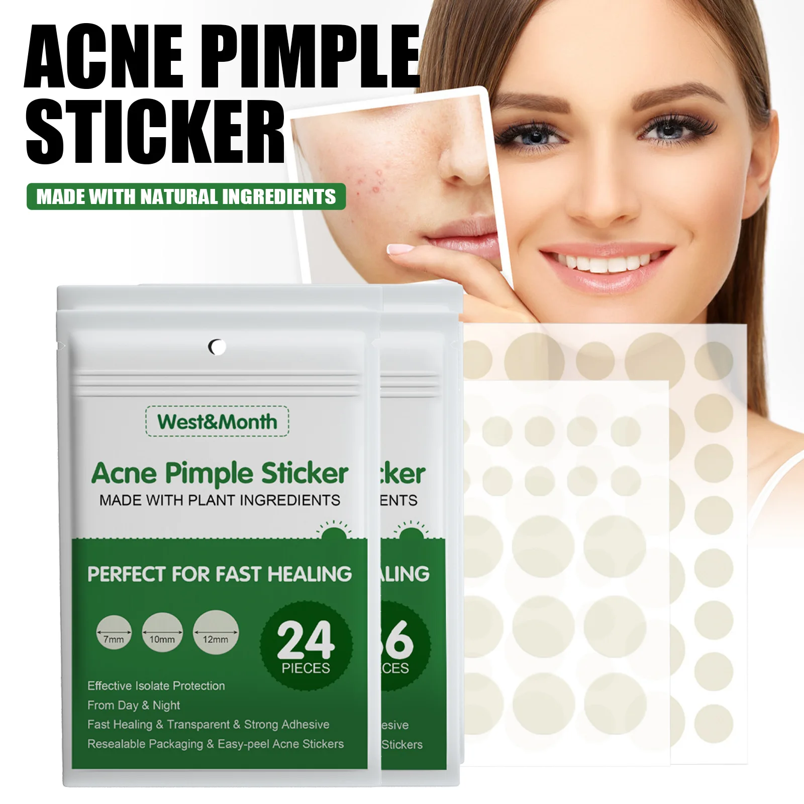 

Absorbent Acne Patch Invisible Makeup Artificial Skin Repair Essential Oil Waterproof Concealer Breathable Acne Patch