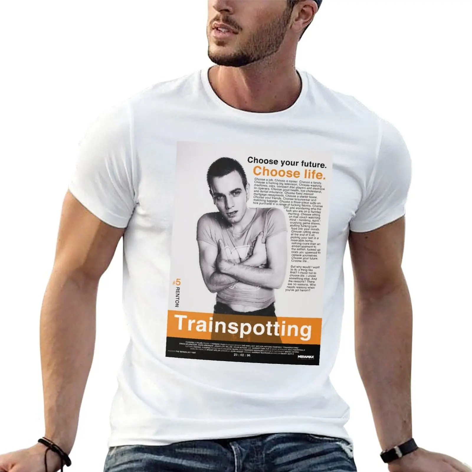 Trainspotting Movie Poster T-Shirt anime figures sports fans Men's cotton t-shirt