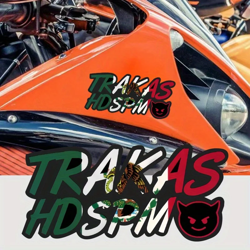 1PC TRAKAS HDSPM Funny Motorcycle Stickers DIY Motorcycle Helmet Scooter Body Waterproof Decoration Sunscreen Vinyl Decals image 4