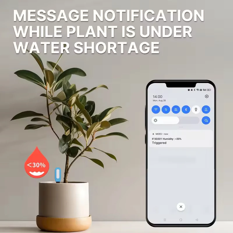 Tuya Smart Zigbee Soil Tester Temperature Meter Moisture Humidity Sensor Plant Monitor Detector Garden Automation Irrigation