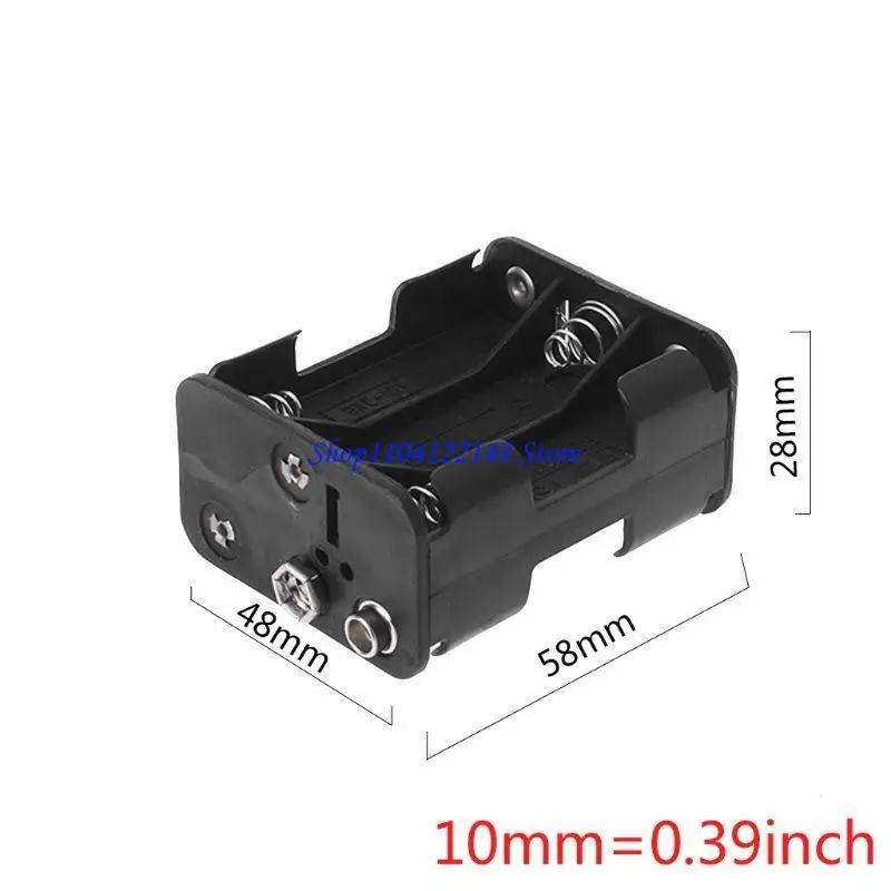 P9FA 6x1.5V AA Buckle Box for Case Cell DIY Clip Container Spring Buckle Battery Box