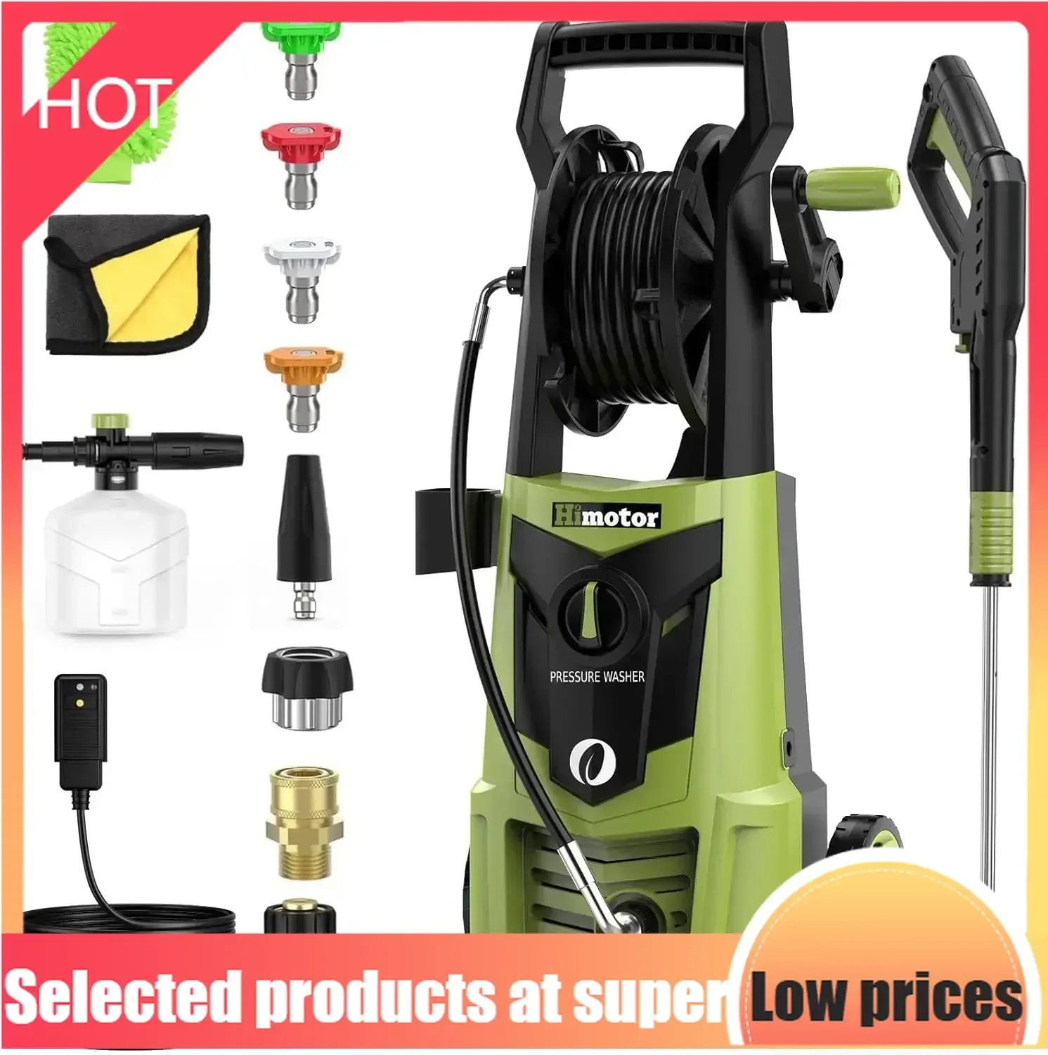 

Competitive Item-Pressure Washer, 4000PSI 2.8 GPM Power Washer: With 35FT Power Cord And 26FT Hose, Electric Pressure Washer Wit