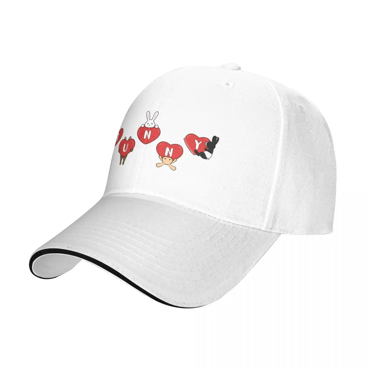 I heart bunnies Baseball Cap Beach fishing hat Snapback Cap Dropshipping Women's Beach Visor Men's