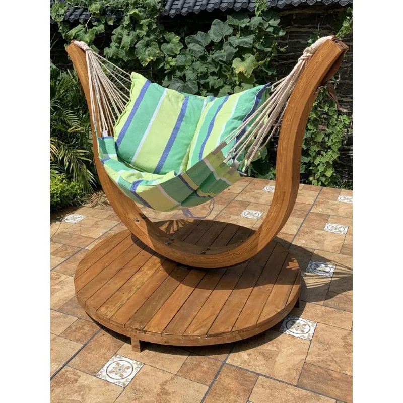 

Outdoor creative swing leisure bed courtyard garden hanging chair lazy rocking balcony rocking solid wood