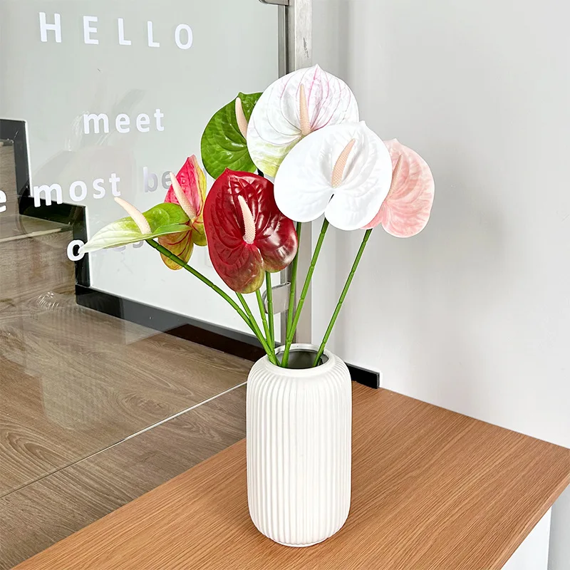 

Anthurium artificial flower 3D printing Anthurium wedding hall layout home decoration artificial flower manufacturer wholesale