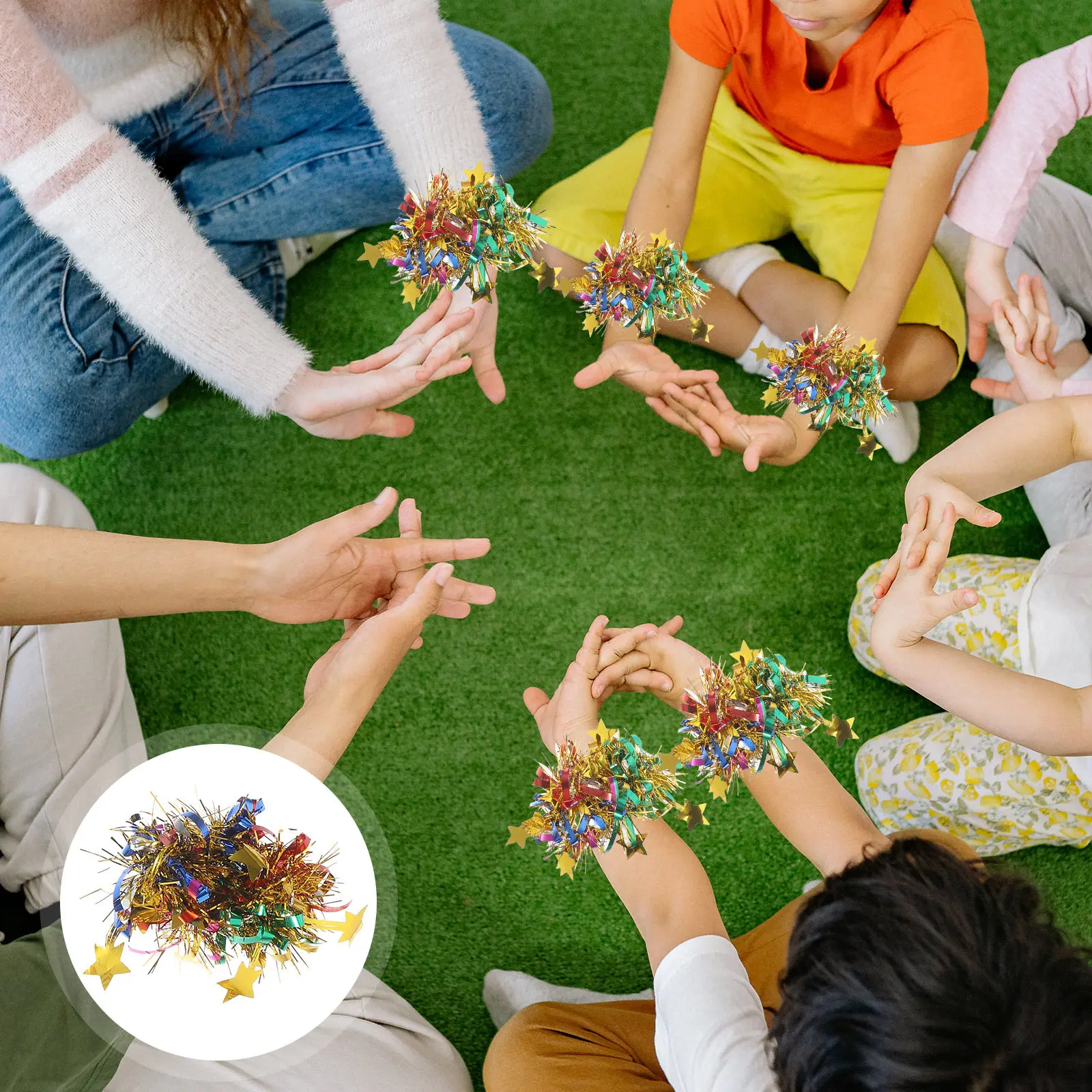 

Набор из 6 детских помпонов для черлидинга: удобные, многоразовые, декоративные аксессуары для команд, спортивных соревнований и школ