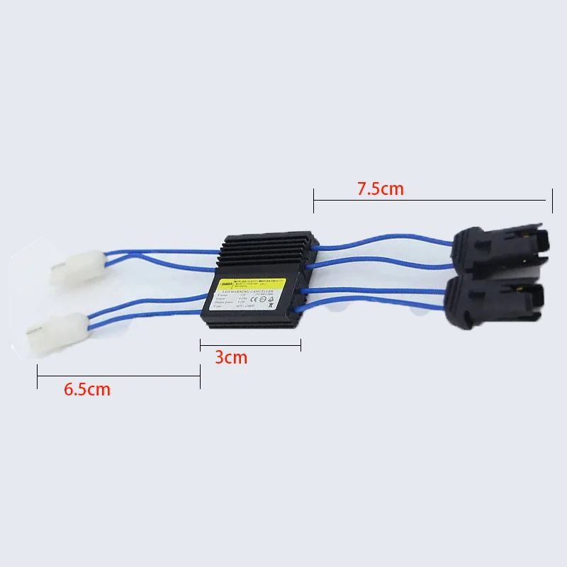 

2pcs T10 Canbus Decoder Cable Universal 12V LED Load Resistance Warning Decoder Eliminates Light Faults Decoders Plug and Play