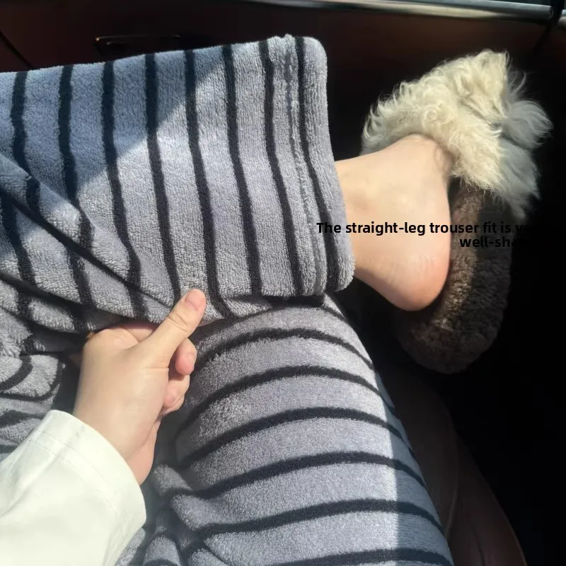 Coral velvet stripes gray and black