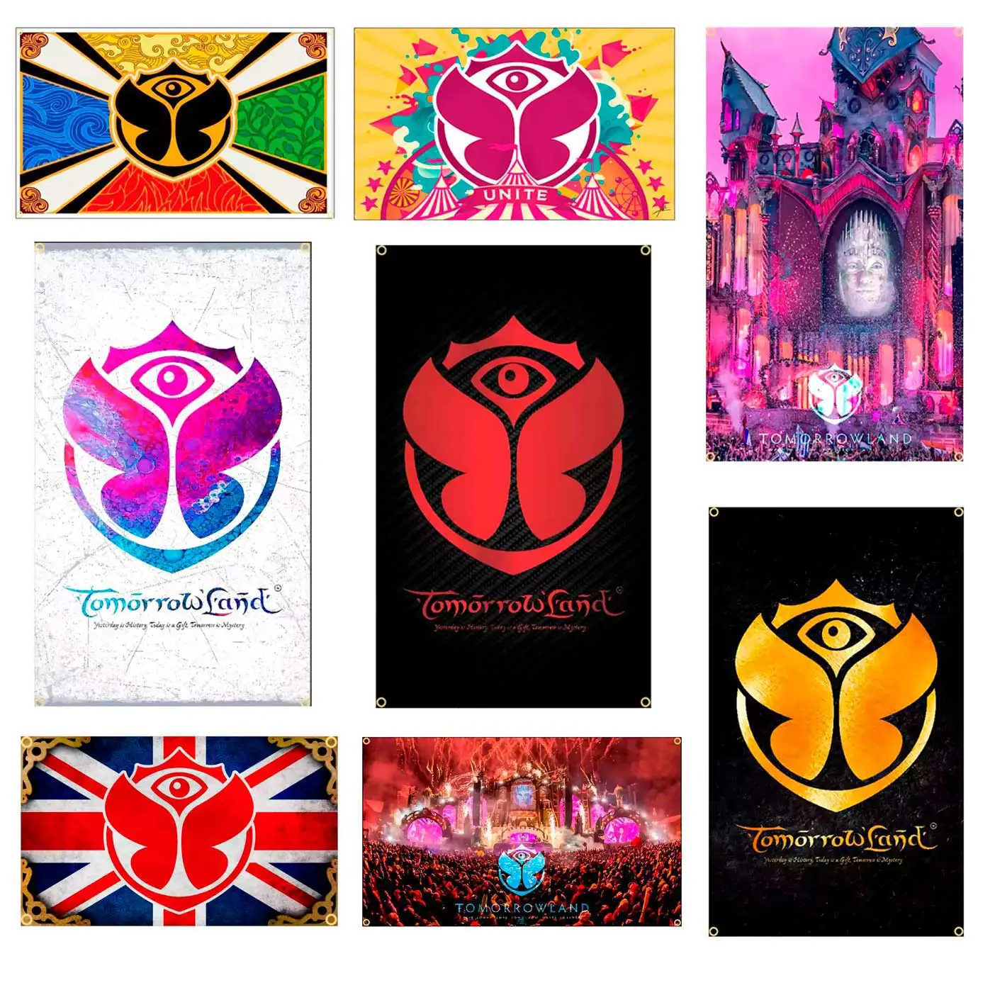 60x90cm/90x150cm Tomorrowland Flag Tapestry Movement Music Festival Polish Polska Banner For Bedroom Home Outdoor Decor