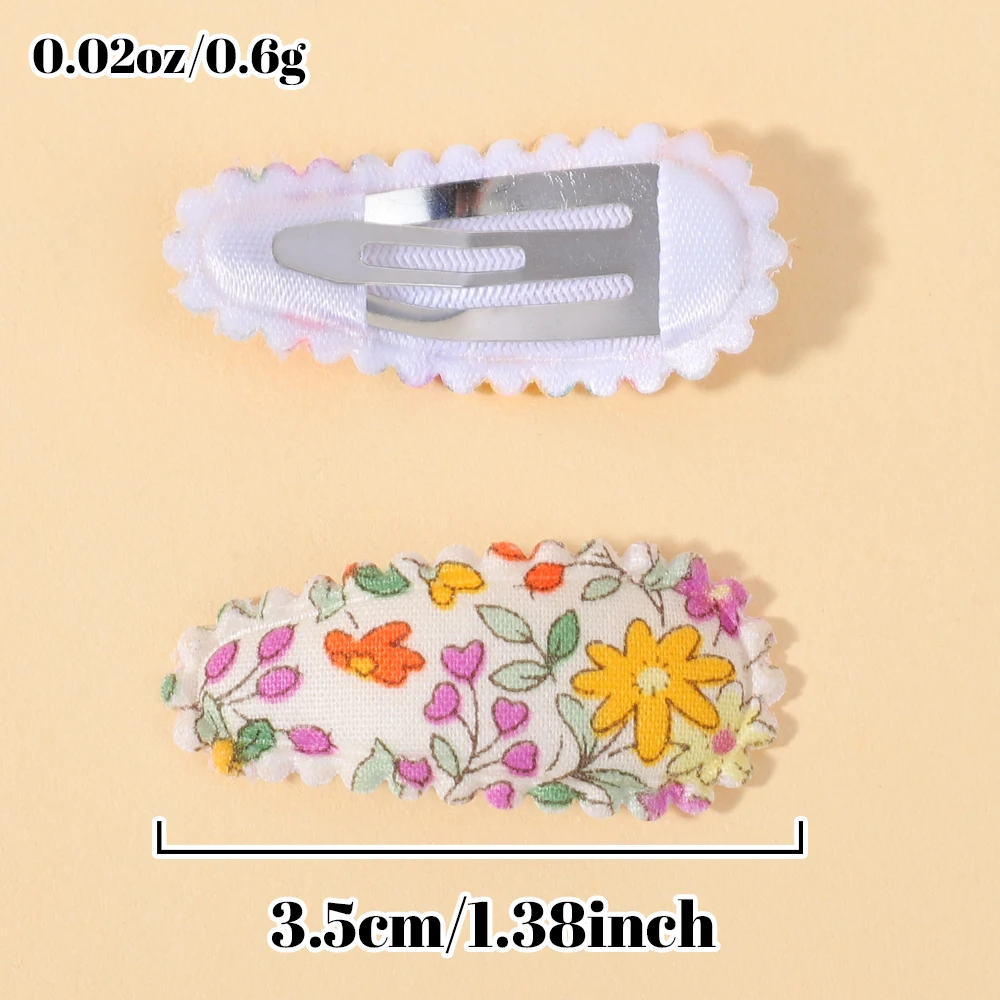16Pcs Mini Snap Hair Clips Set for Baby Girls Lovely Childrens Hairbangs Sweet Barrette Fresh Printing Hairgripes Hair Accessory