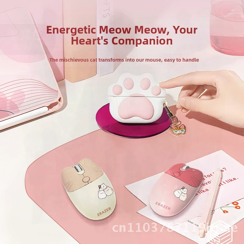 

Беспроводная мышь Lenovo Power User для девочек, бесшумный милый мультяшный дизайн, высокопроизводительная офисная компьютерная мышь, USB-соединение, 1600 точек на дюйм