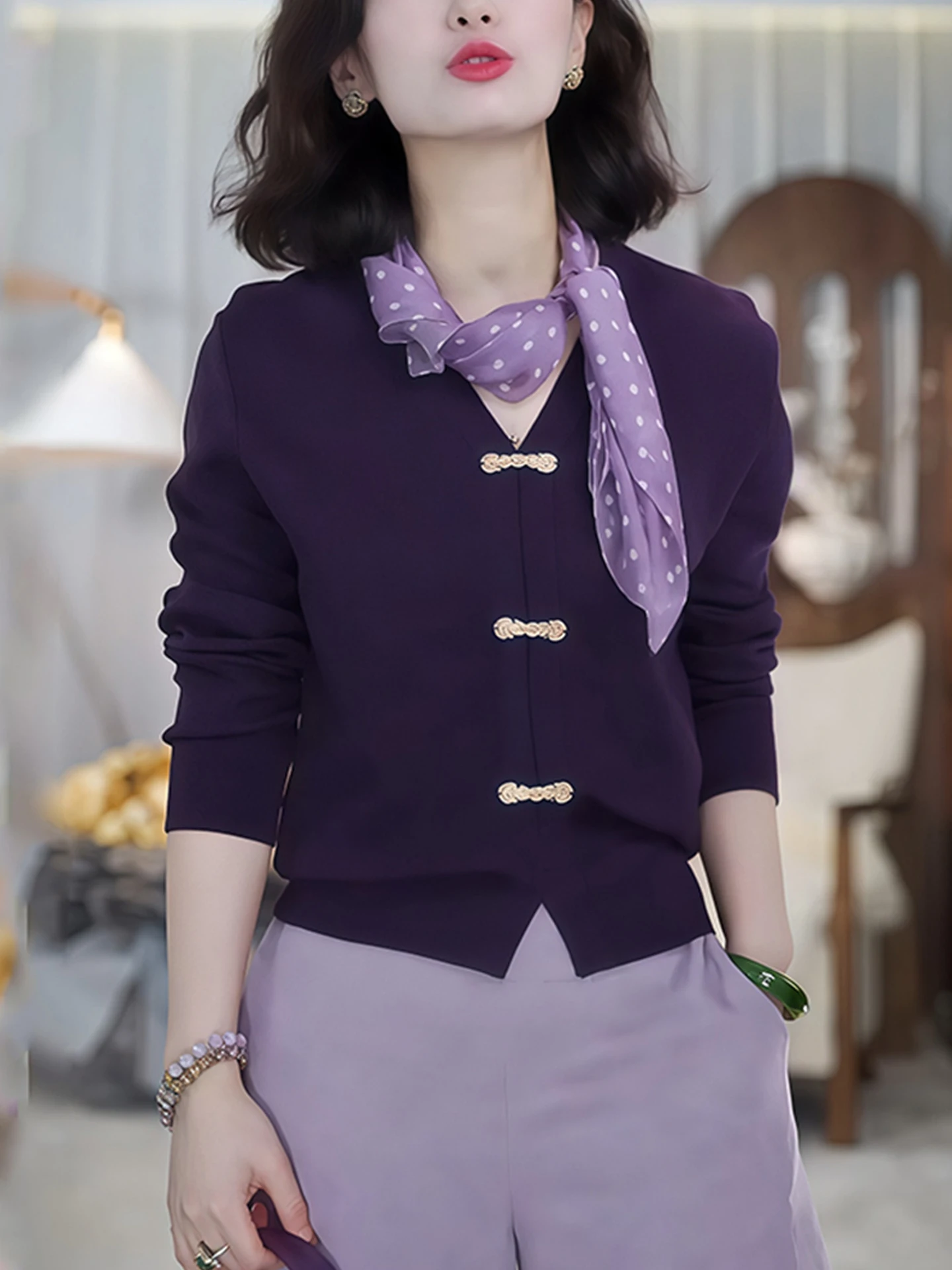 Ele سترة محبوكة غير رسمية طويلة Sve للنساء Faion فريدة من نوعها Sli الخريف أعلى مريحة الكورية Sle قطع مستقيمة