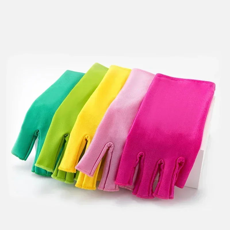 UPF 50 + 1 زوج مكافحة الأشعة فوق البنفسجية حماية الإشعاع قفازات الأظافر LED مصباح مسمار الأشعة فوق البنفسجية حماية قفاز هلام مسمار مجفف ضوء مسمار الفن المعدات