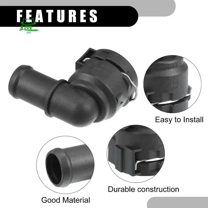 A22E-Upper Radiator Coolant Hose Connector Pipe 1K0122291H Car Interior Heater Hose Connector For Passat 2012-2014