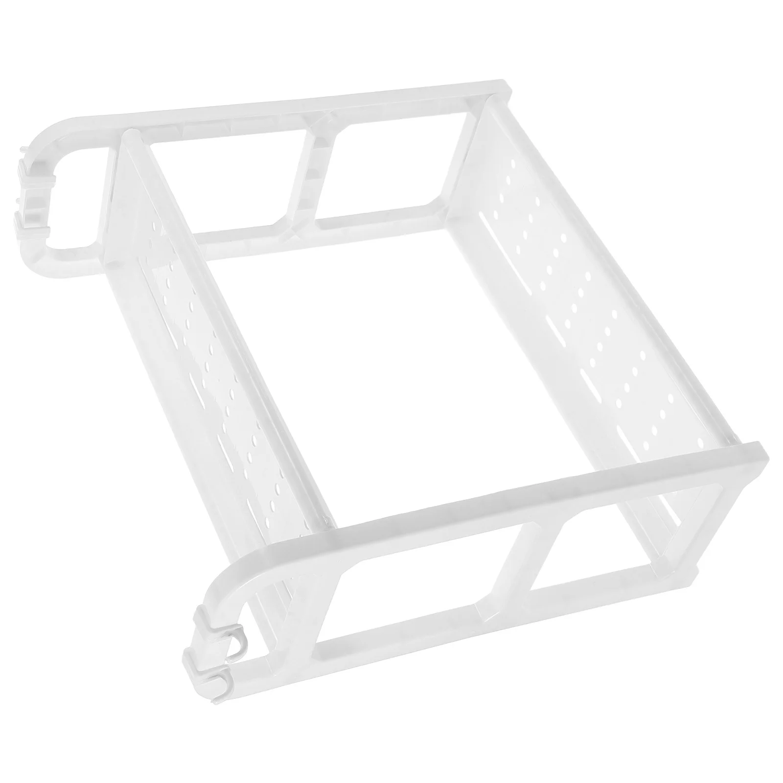 

2-Tier Countertop Storage Rack for Kitchen Bathroom Organizer with Hooks White Sturdy PP Material Tabletop Shelf Dual Layer