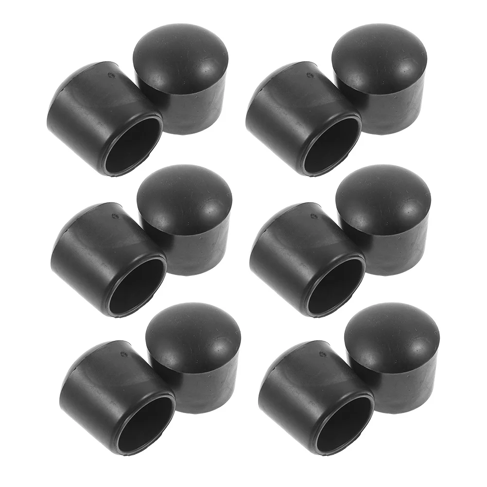 16 Stück Tischfußball-Tischteile, schwarz, Mini-Rodenspitzenabdeckungen, stabile Endkappen für Fußballtisch-Zubehör, Ersatz-Spielaufbau