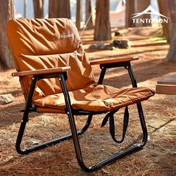 Camping Chair Portable Folding Kermit Chair Wool Cushion Travel Wood Chair Outdoor Picnic Relax Fishing Chair Sofa Cushion