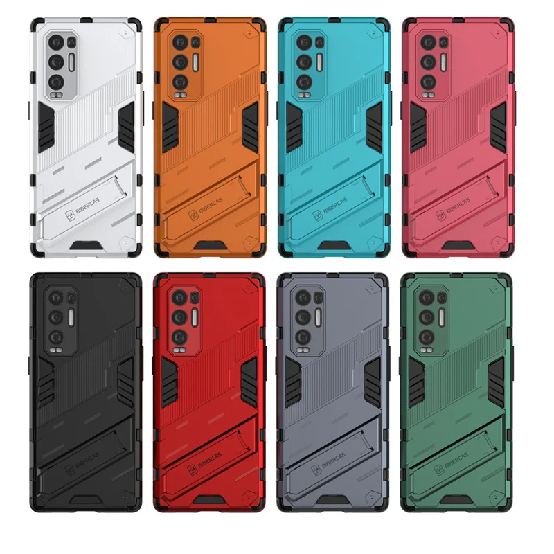 For Case OPPO Find X3 Neo Cover For Find X3 Neo Capas PC Punk Stlye Car Bracket Kickstand Cover For Find X3 Pro Neo Lite Fundas