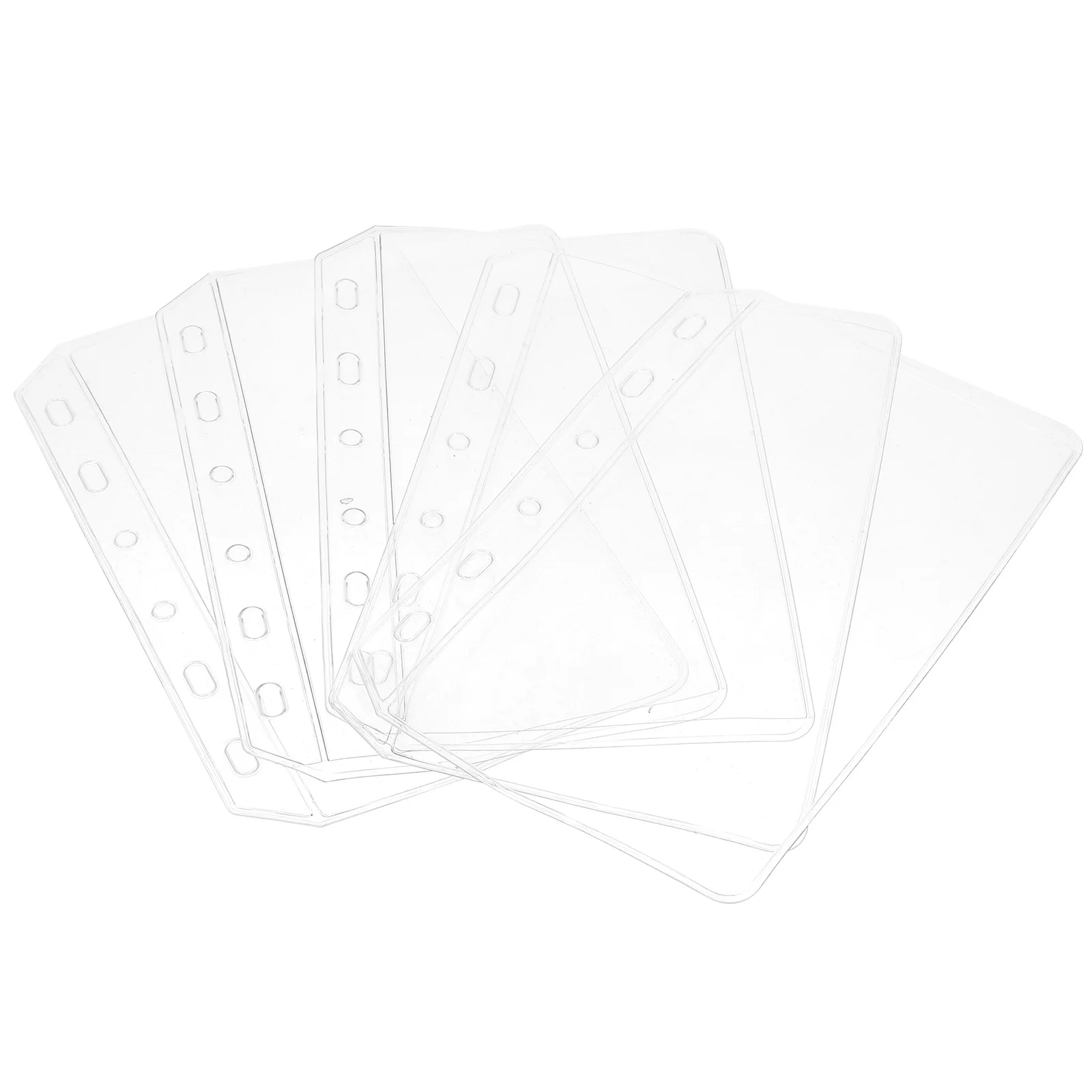 5Pcs Binder Pockets Lightweight PVC Refillable Loose Leaf Bags Document Organizer Notebook Folder for Work School Storage