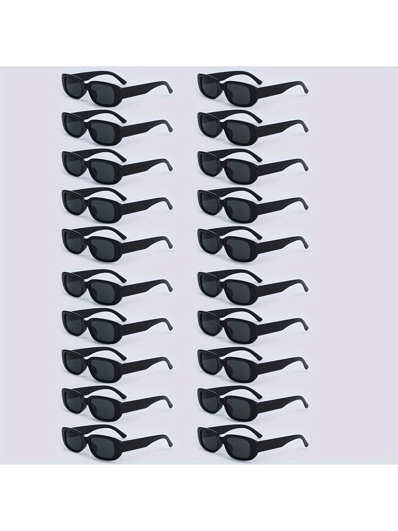 20PCS Party Glasses, Black White Pink Blue Red, Retro Rectangle Eyewear，Wedding Bachelorette Birthday Halloween Christmas Favors