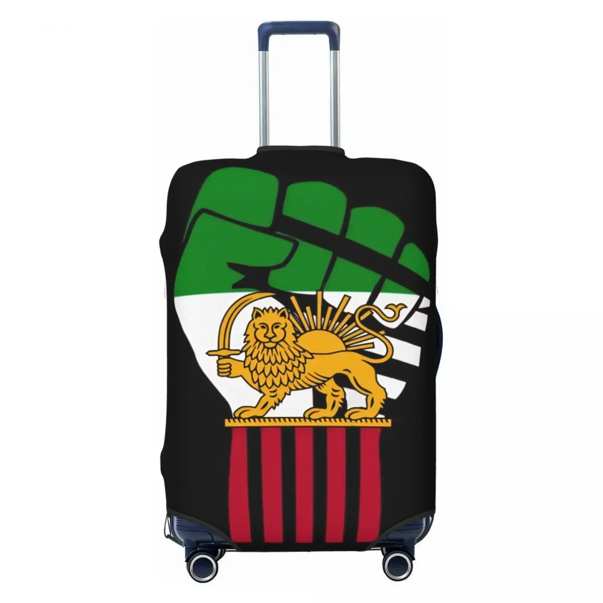 

Iran Lion And Sun Suitcase Cover Vacation Cruise Trip Strectch Luggage Supplies Protection