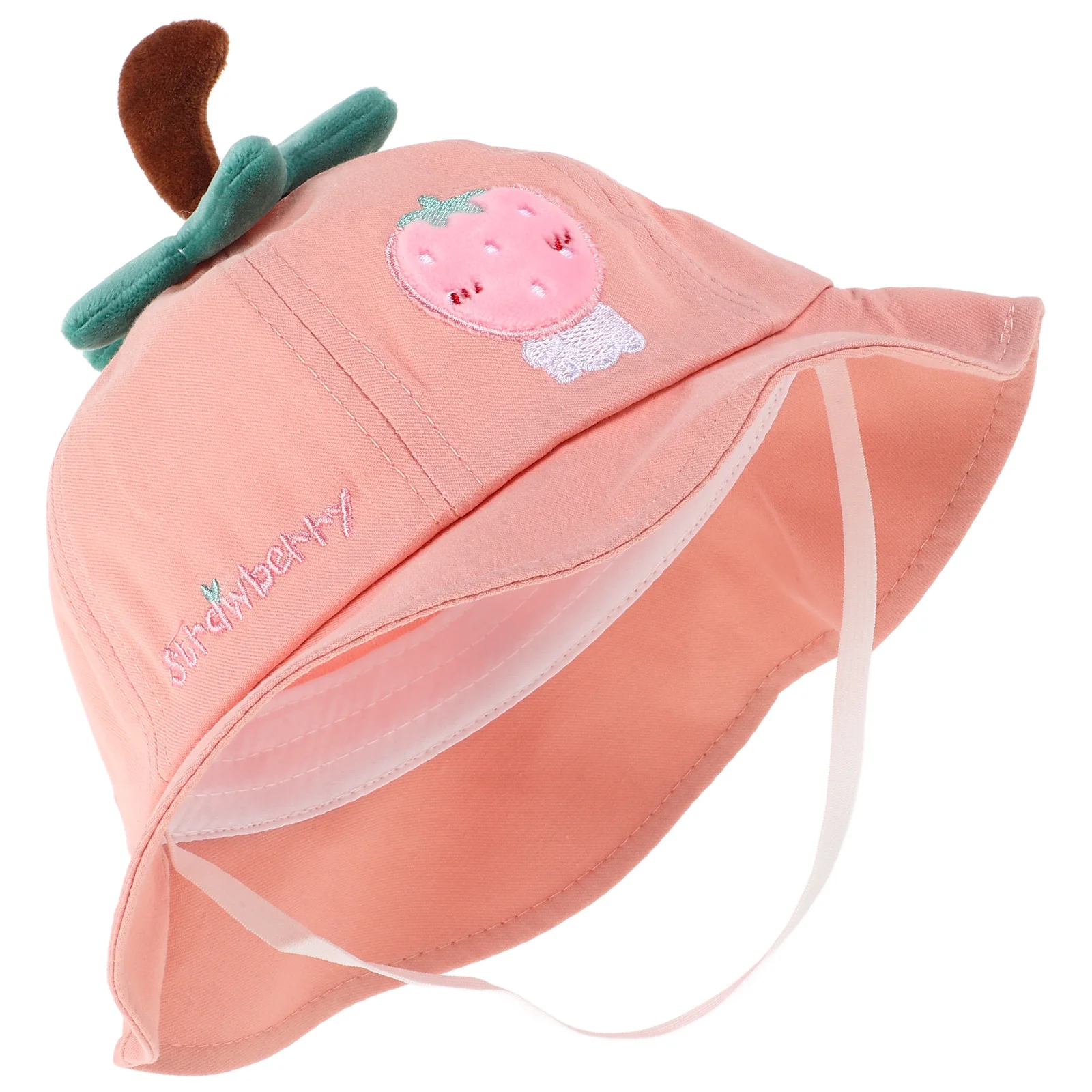 

Toddler Girl Sun Hat Strap Cute Summer Bucket Beach Hat Baby Girls Newborn Fisherman Cartoon Baby Beach Sun Protection