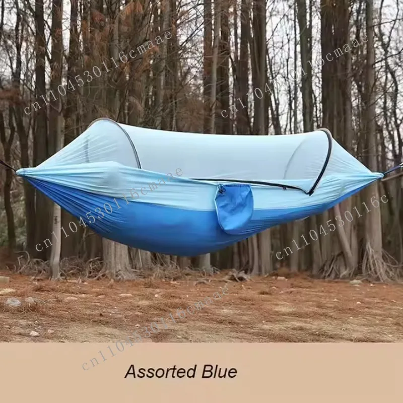 

Ripstop Nylon Lightweight Portable Outdoor Custom Heavy Duty Camping Hammock With Mosquito Resistant Net