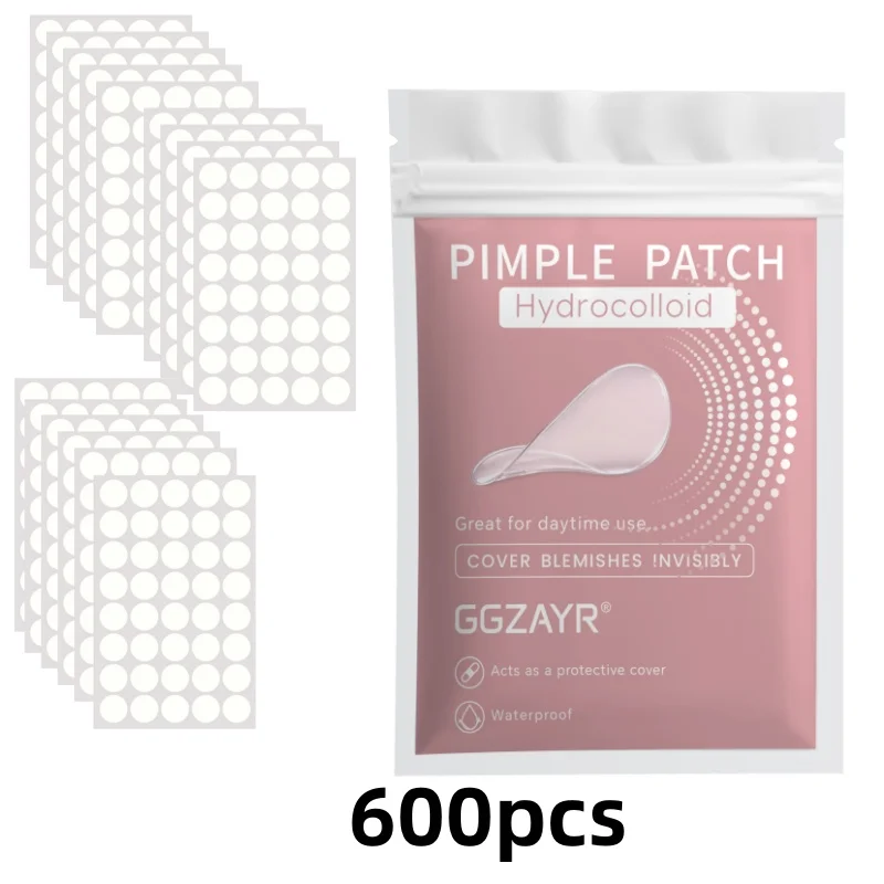 “Travel-Friendly 200/400/600pcs Acne Patches, Invisible Hydrocolloid, Gentle Spot & Blemish Care”