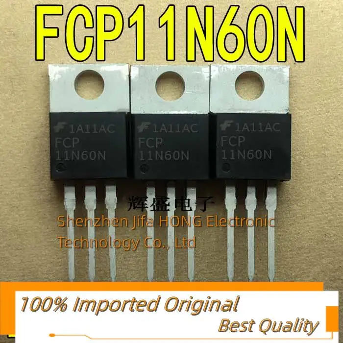 10PCS/Lot   FCP11N60 FCPF11N60 11N60C3  TO-220 650V 7A  MOSFET Best QualityReally Stock Original