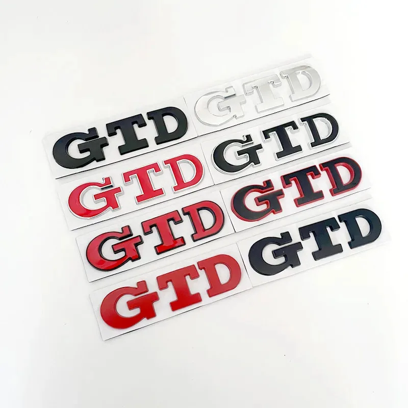 3D Metal Front Grille GTD Logo Emblem Rear Trunk Badge Stickers For Volkswagen VW Golf 2 4 5 6 7 R MK2 MK3 MK4 Car Accessories