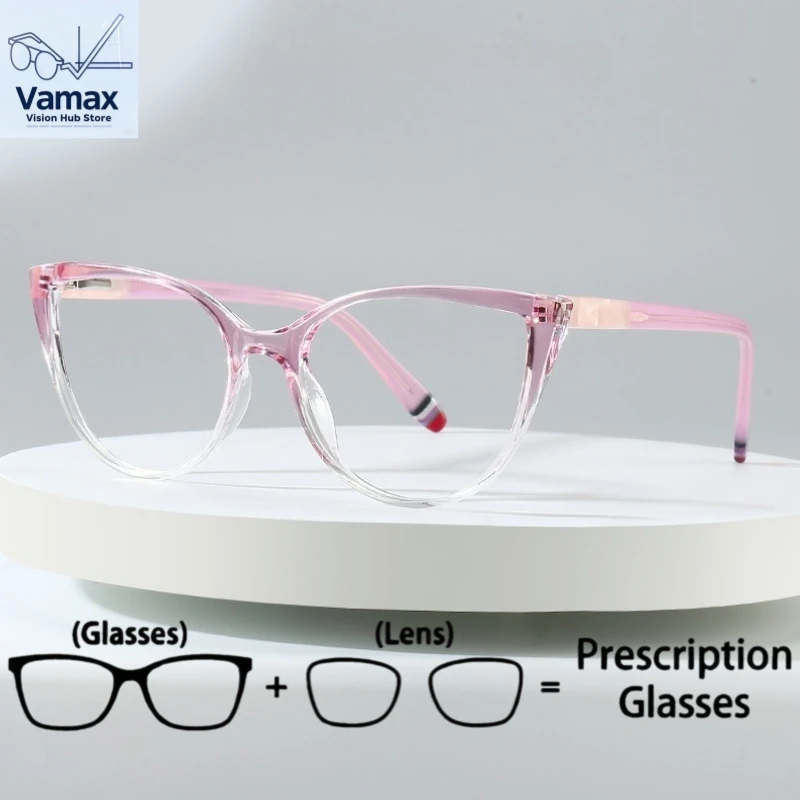 

VAMAX Cat Eye TR90 Frame Prescription Glasses Women Fashion Glasses Street Eyewear