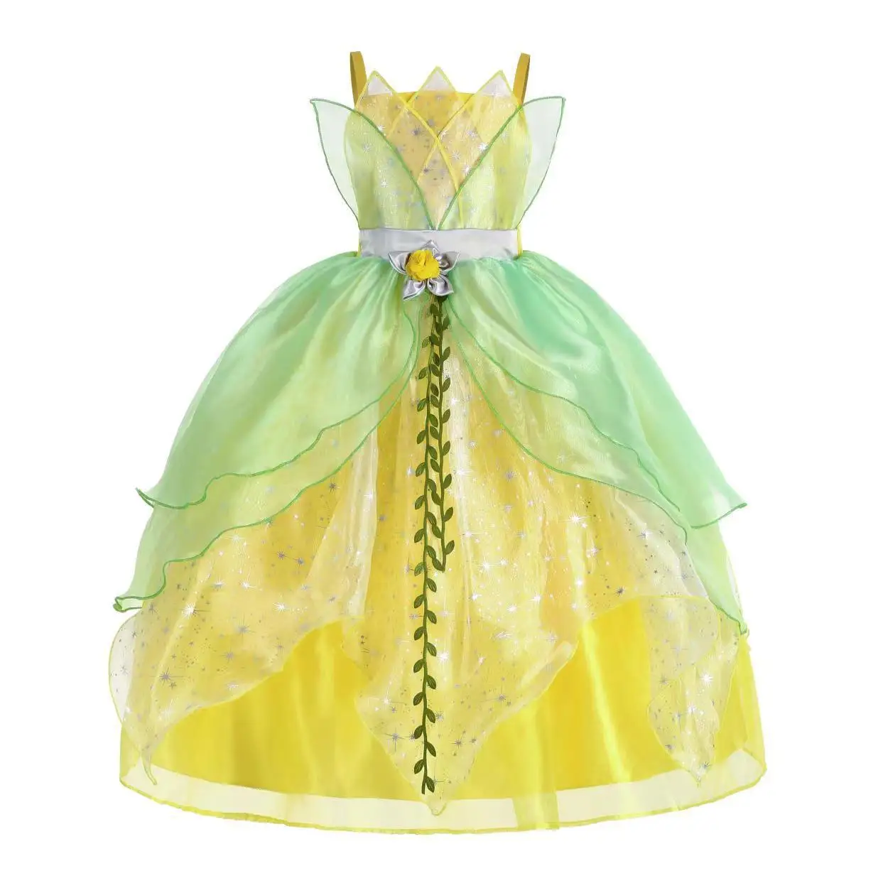 Tianas Dress Princess Frog Cosplay Flower Clothse Halloween Girls Kids Party Infant Wedding Birthday Costumes Stage Performance