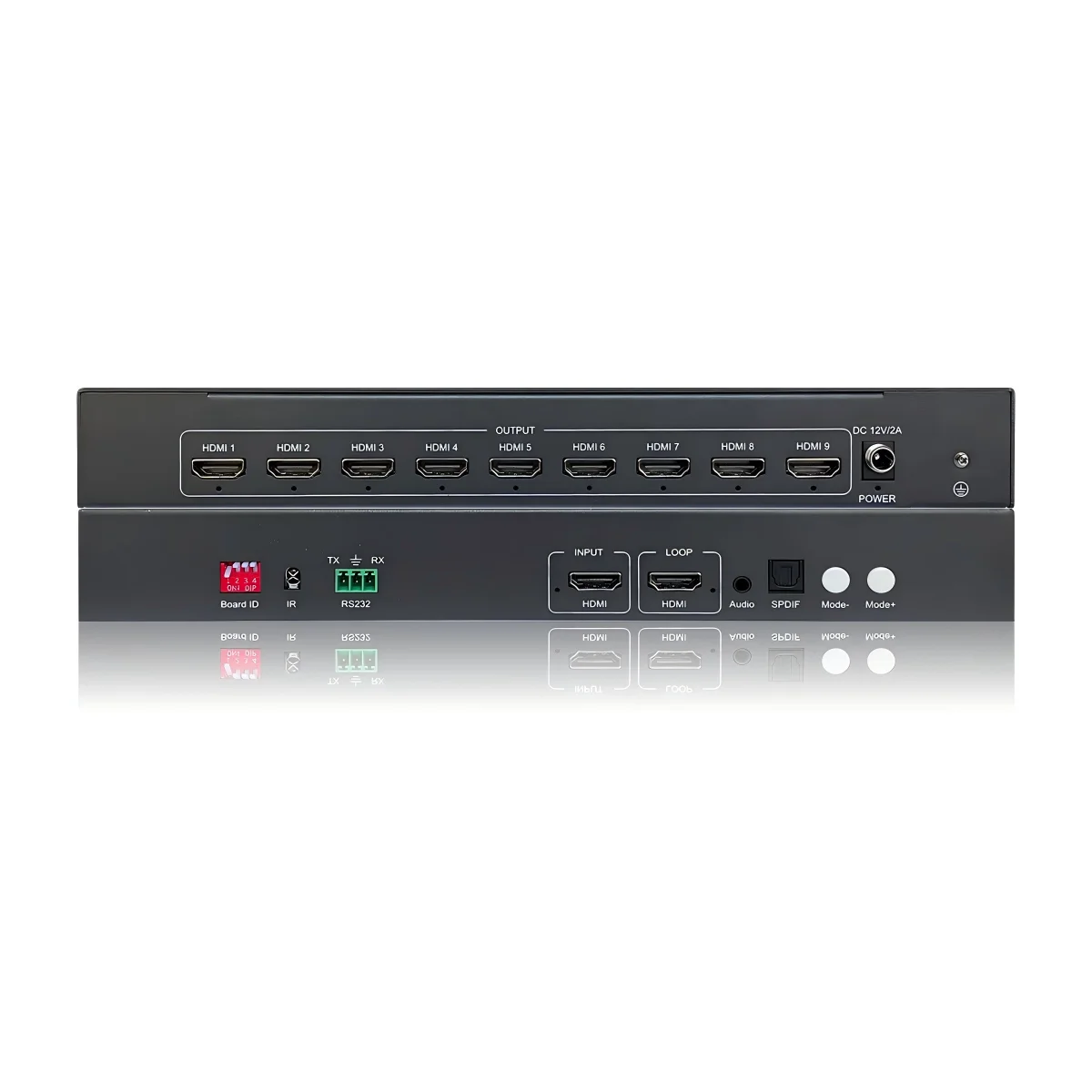 4K60 Video Wall Controller 9 HDMI Output 1 Input HDMI 2K Resolution Copy Backup Function Industrial Display Processor
