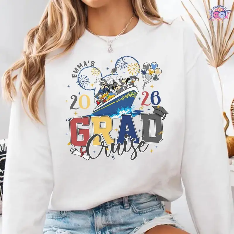 

Толстовка для выпускного круиза Disneyland 2026, толстовка для выпускного вечера Disneyland, подарок для выпускника, семейный наряд для круиза Диснейленд