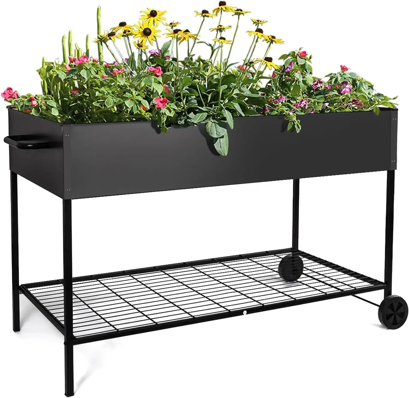 

50 * 26 * 31 Large Metal Raised Garden Beds with Legs, Elevated Planter Boxes Outdoor Raised for Gardening