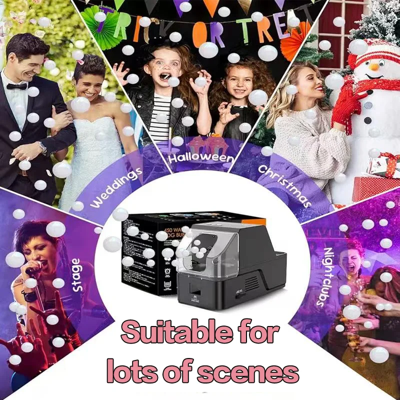 Automatic fog bubble machine 3 function modes in 1 machine for wedding party stage act Christmas Halloween day chindren toy gift