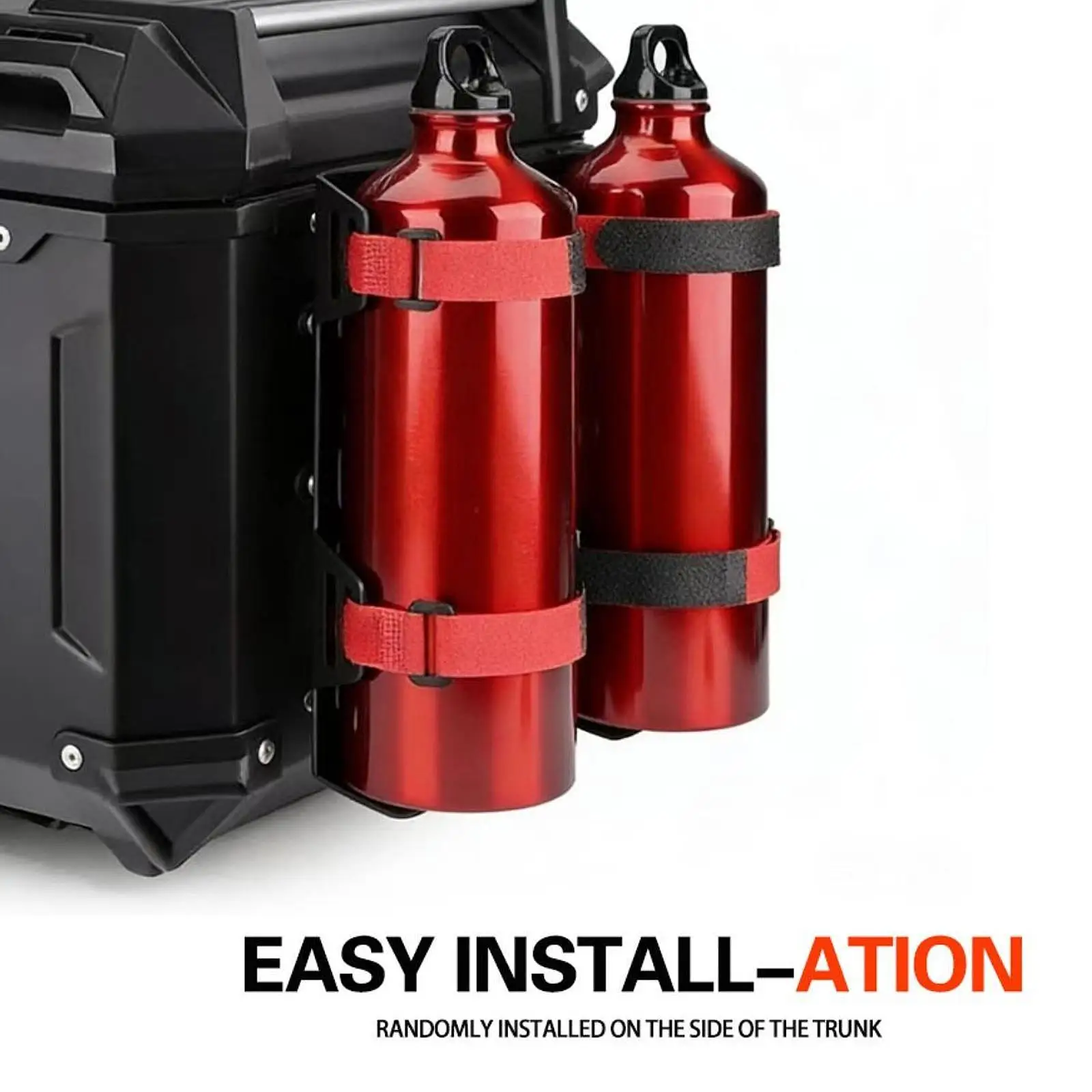 

Utility Aluminum Motorcycles Bottle Holder Luggage Case Mount Pannier Bracket for Fuel Storage