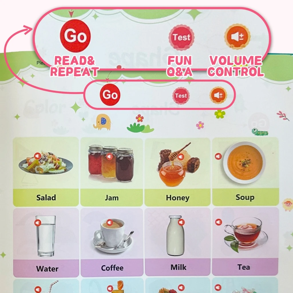 My First English Words Sound Book for Kids, 470+ Interactive Sounds, Everyday Vocabulary Learning Talking Book