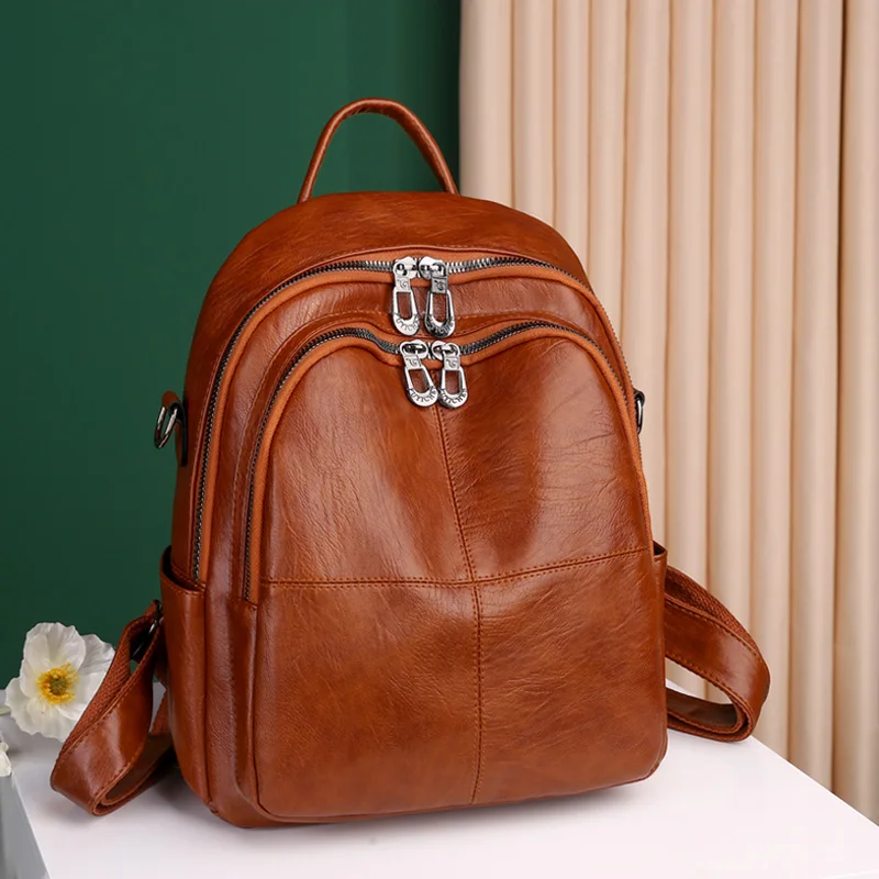 High Quality Youth PU Leather Backpacks For Teenage Girls Female School Bag Hot Sale Backpacks 2023 New Fashion Woman Backpack