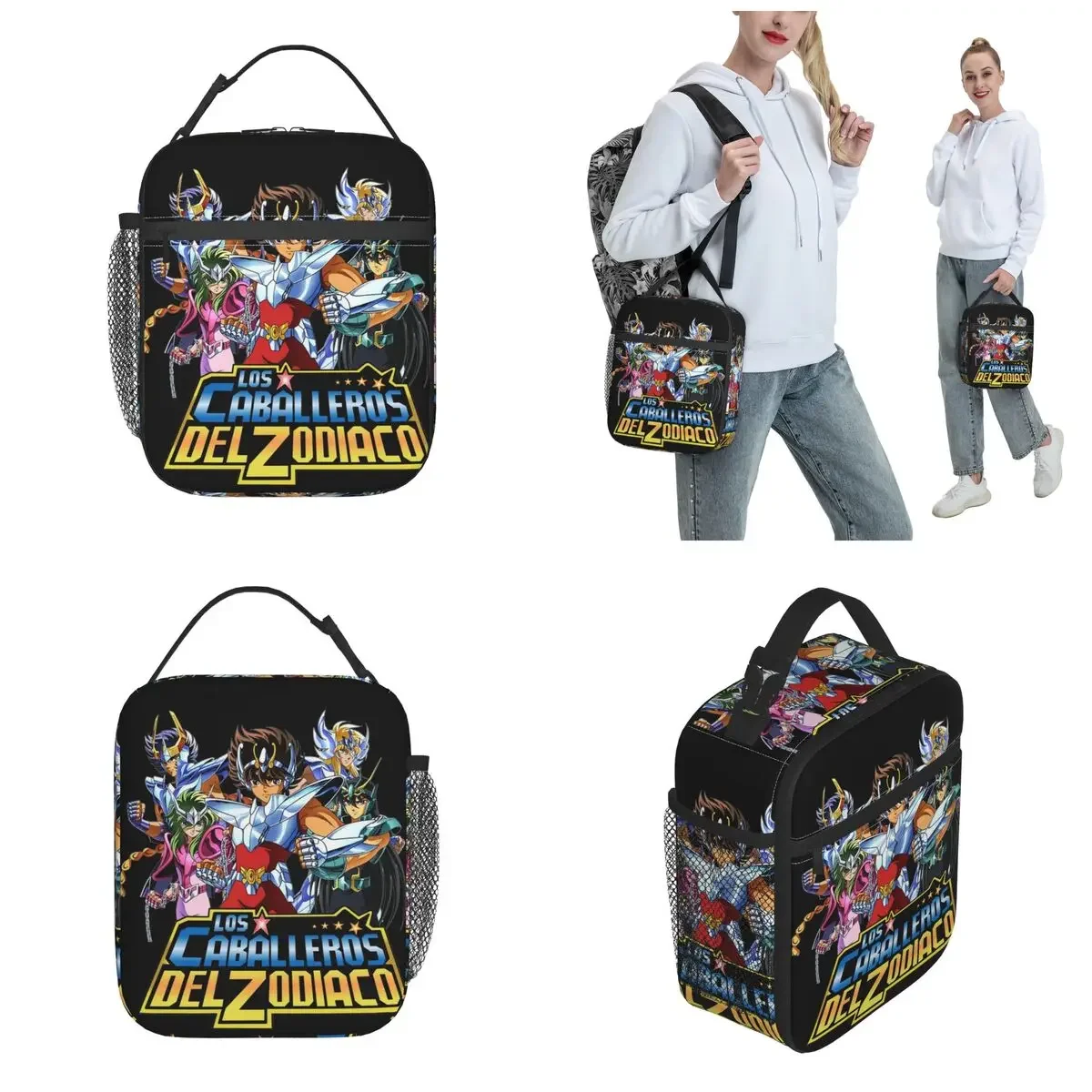 2025 New Knights Of The Zodiac Thermal Insulated Lunch Bags for Travel Saints Seiya Portable Food Container Bags Cooler Thermal