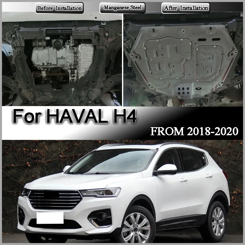Autozubehör Schwarze Unterbodenschutzplatte Schmutzfänger Spritzschutzblech Kotflügelplatte für HAVAL H4 2018-2020 1.5T