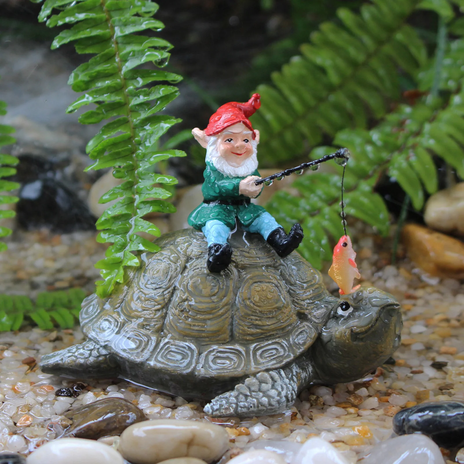 

Gnome Garden Resin Statue Outdoor Gnome Ornament Funny Lawn Gnome Fisherman Statue for Courtyard Lawn Garden Outdoor Statues