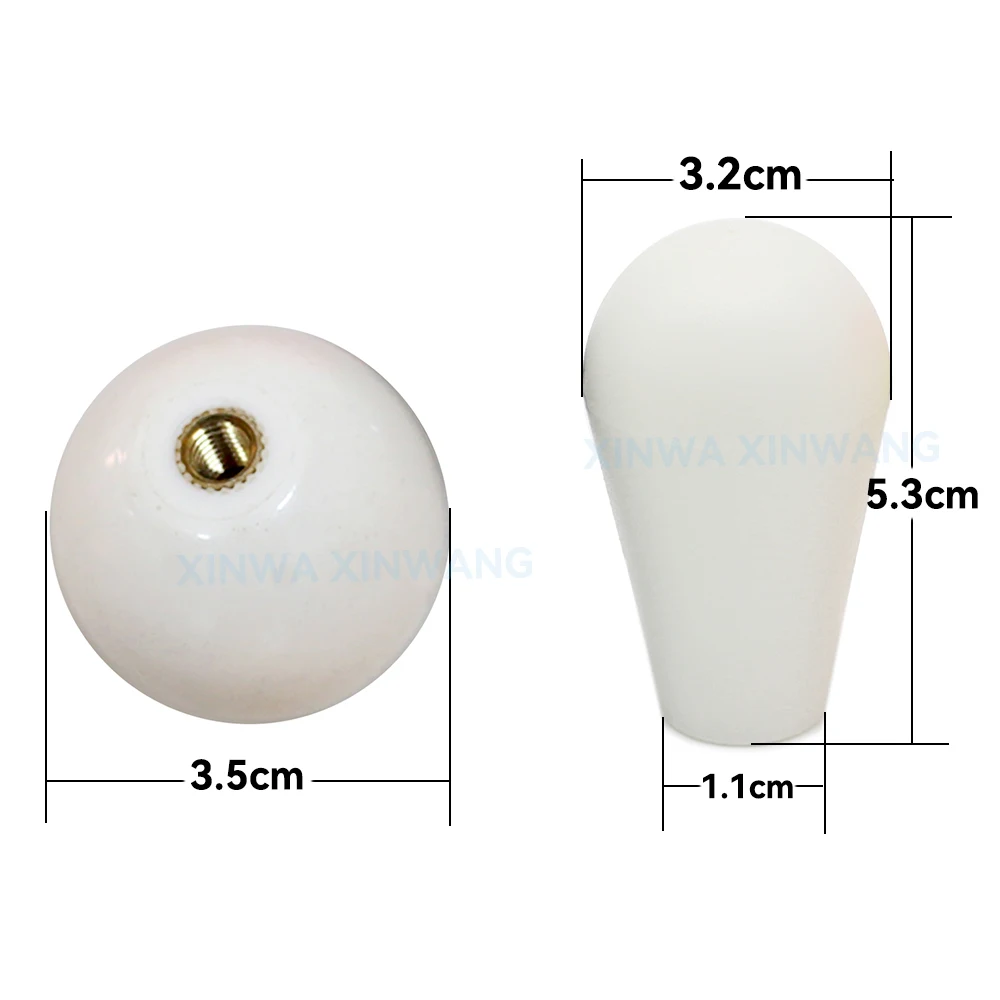 2PCS Ball Bat Top Head Round Oval Knob For Arcade Stick Sanwa Zippy Joystick Command Zero Delay Board Game Vending Machine Parts