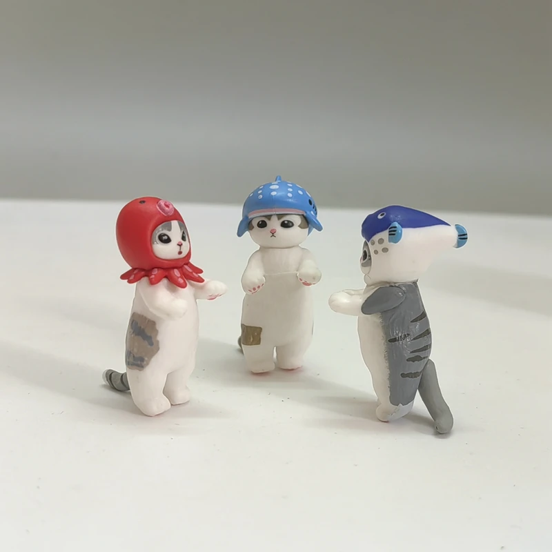 Mofuseands Cute Cat Shark Figure Cos Horned Shark Hammerhead Shark Anime Action Figure Kawaii Toy Decoration Ornaments Gifts Kid
