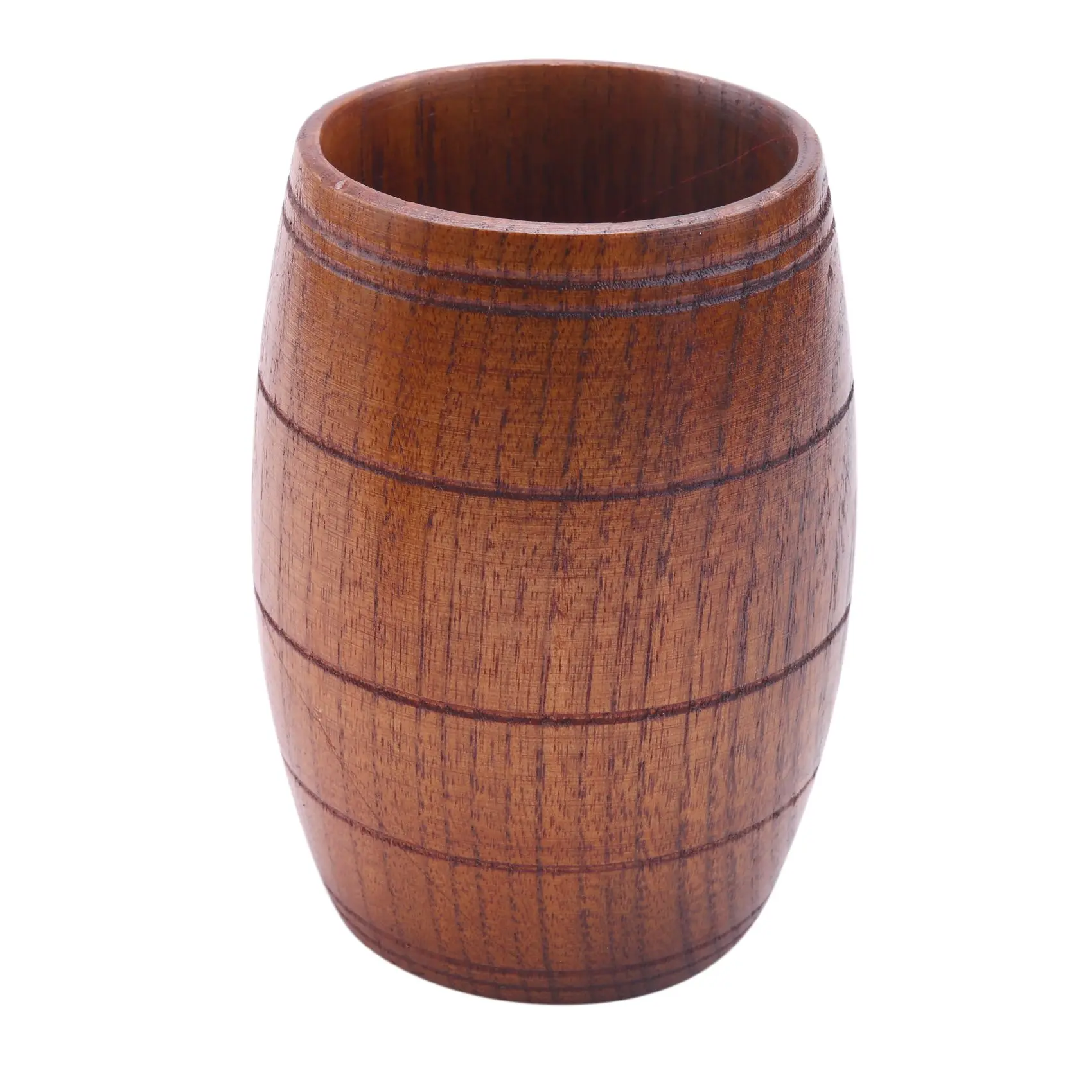 Paquete de 2 tazas de cerveza de barril de madera maciza hechas a mano, taza para beber, taza para acampar, taza de té, decoración del hogar