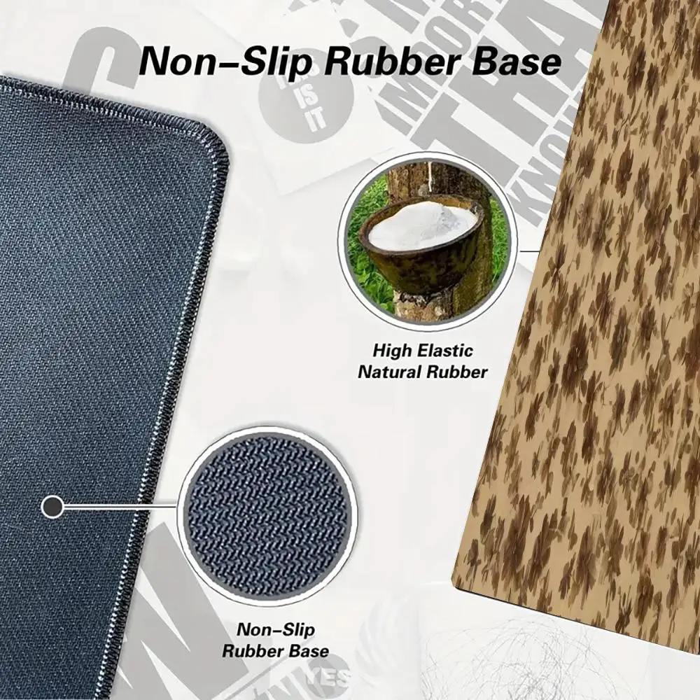 Большой коврик для мыши в стиле ретро с коричневым цветочным принтом, настольный коврик в стиле ретро с цветочным узором, подходит для офиса и домашнего декора.