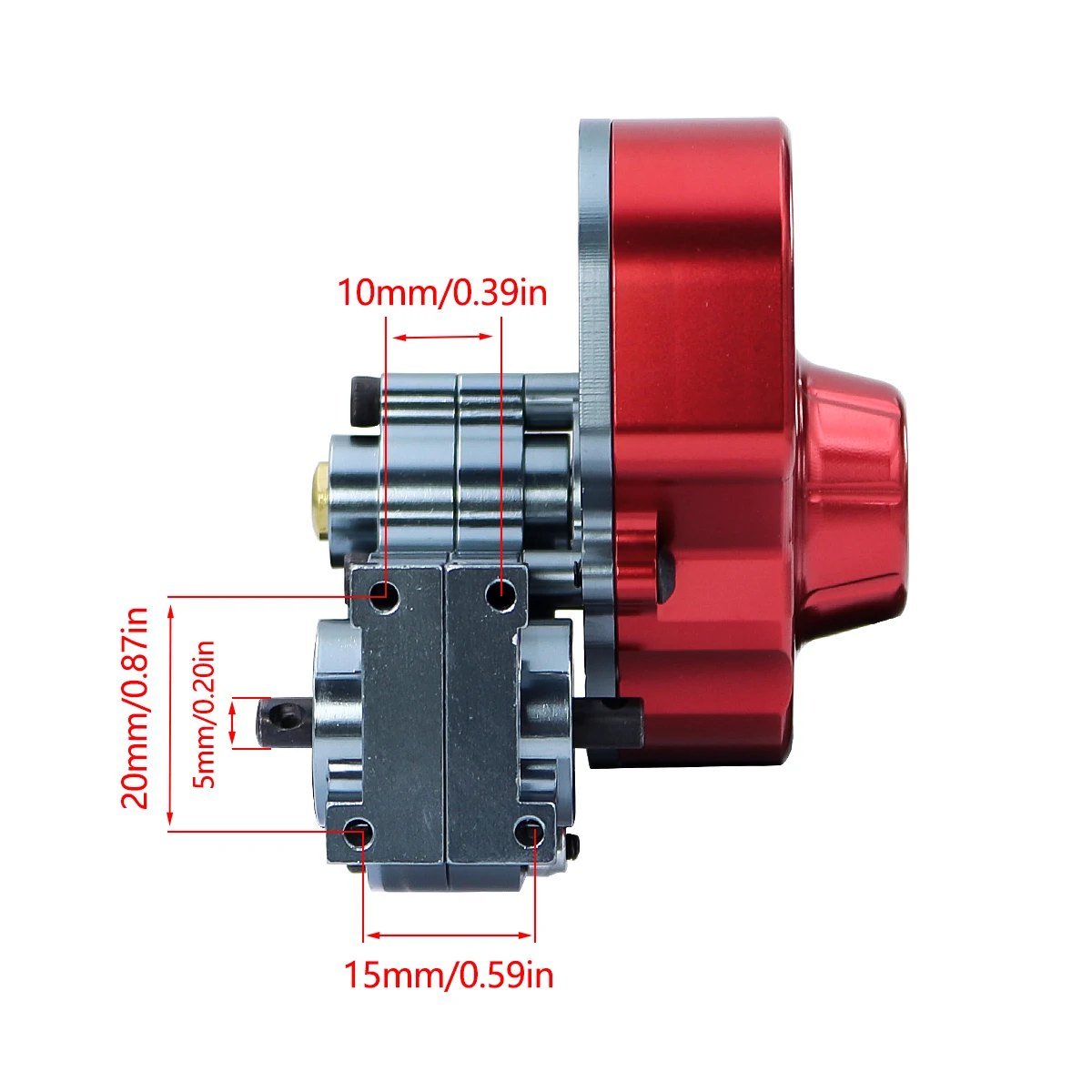 48P All Metal Transmission Gearbox With Motor Gear/Protective Cover For 1/10 RC Rock Crawler SCX10 Truck Upgrade Parts