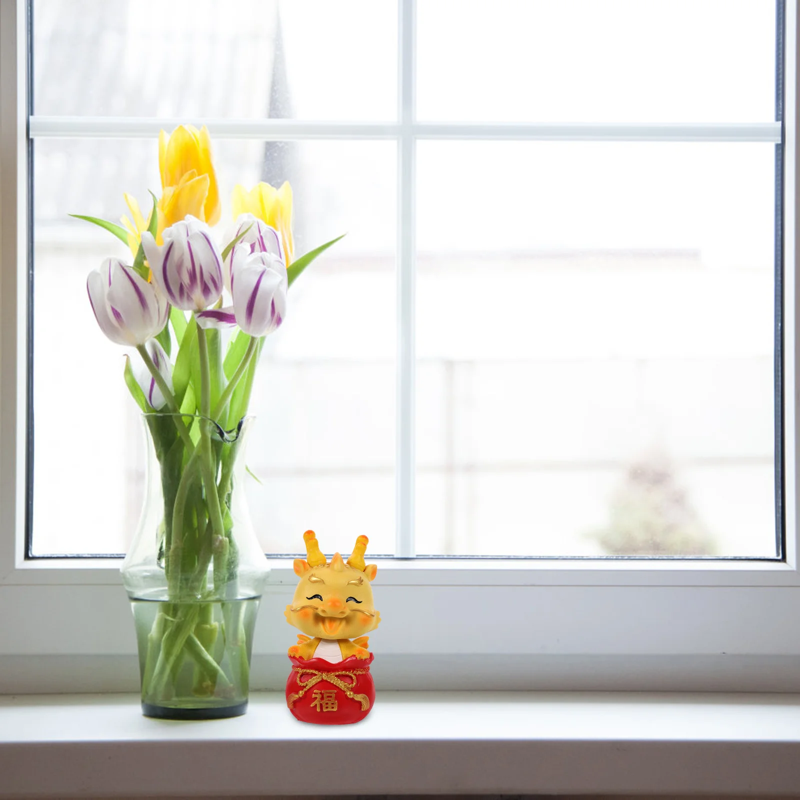 الصينية الراتنج التنين الديكور الكرتون رائعتين مصغرة سطح المكتب ملحق المنزل مكتب مخزن هدية مستقر شقة الملمس زودياك